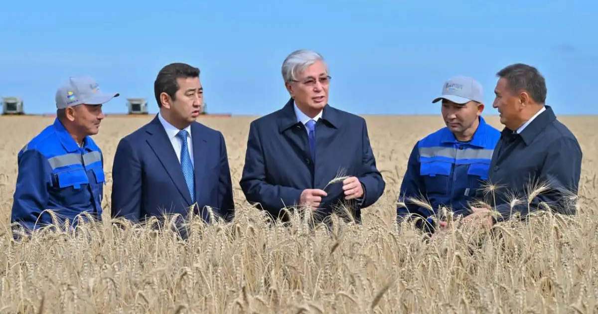 Тоқаев Ақмола облысындағы егін жинау науқанымен танысты