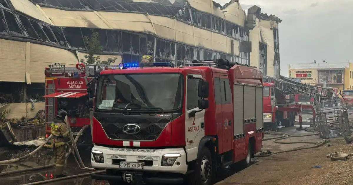 Астана базарындағы өрт толығымен сөндірілді