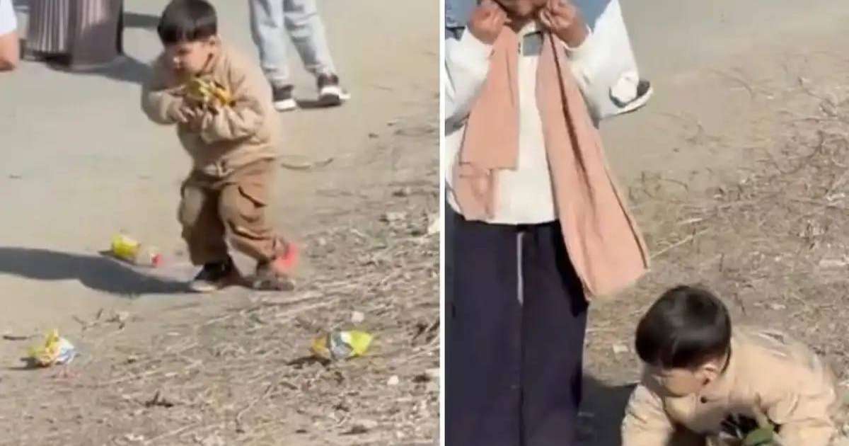 «Кішкентай эколог мырза»: атыраулық балақайдың мерекеден кейін қоқыс жинағаны елді сүйсінтті