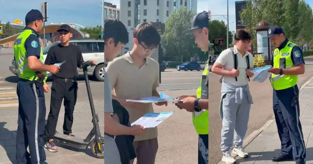 Елордада полицейлер балаларға жол қауіпсіздігі ережелерін түсіндірді