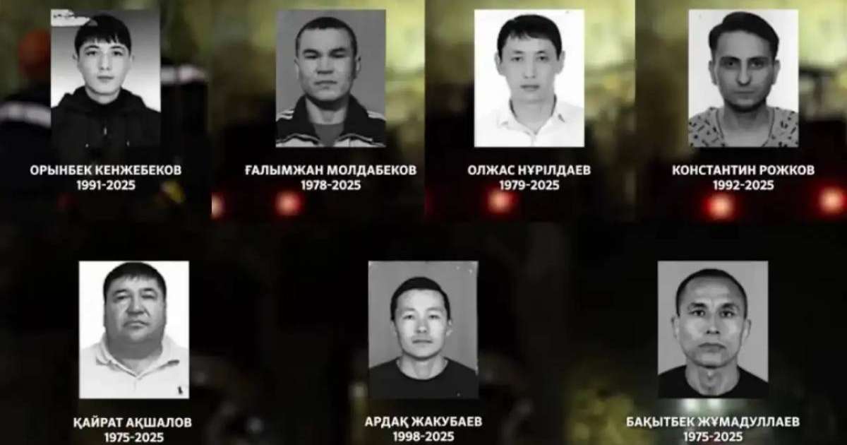 Ұлытау облысында қаза тапқан кеншілердің фотосы жарияланды