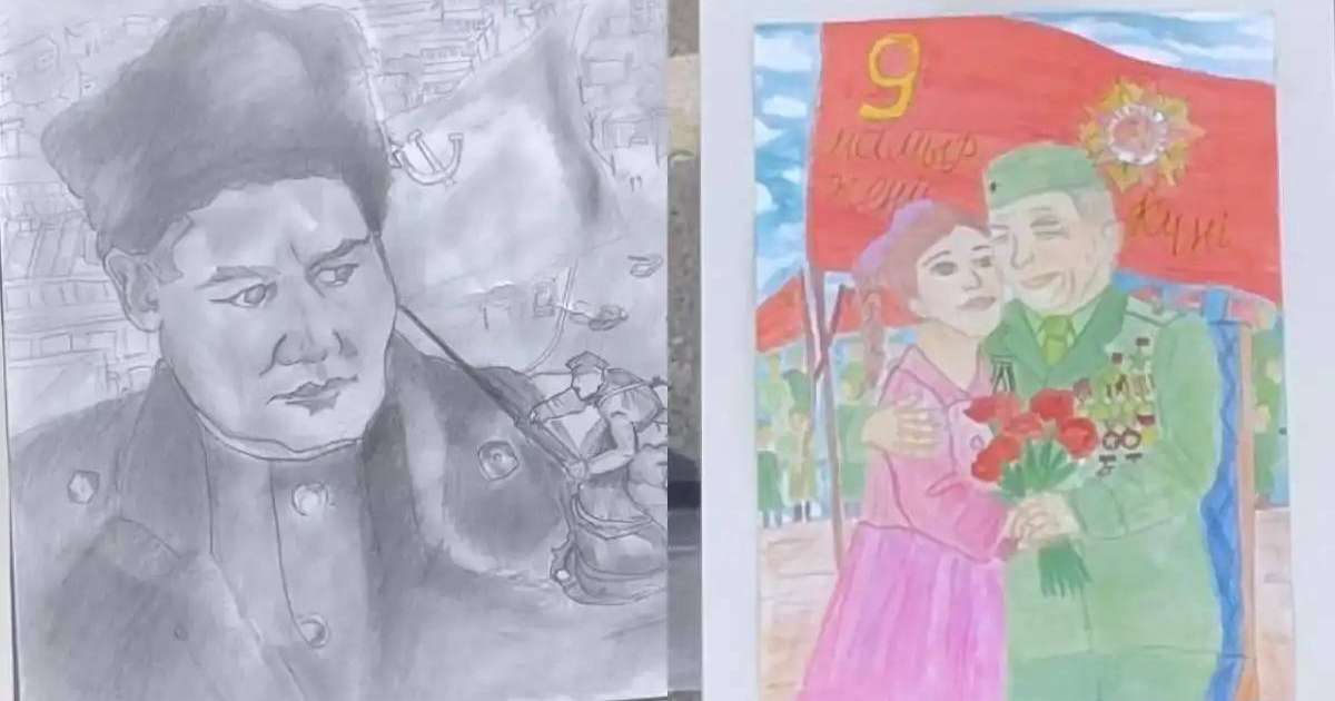 Жеңістің 80 жылдығына орай балалар арасында сурет байқауы өтті