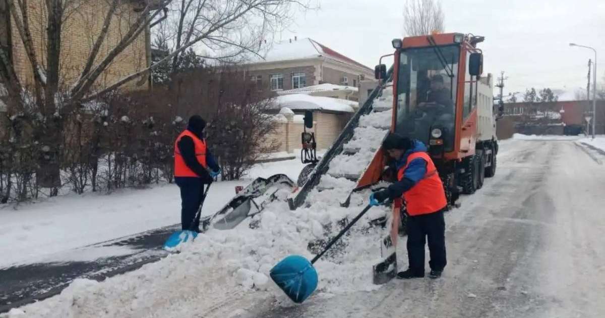 Елордадан бір түнде 50 мың текше метрге жуық қар шығарылды