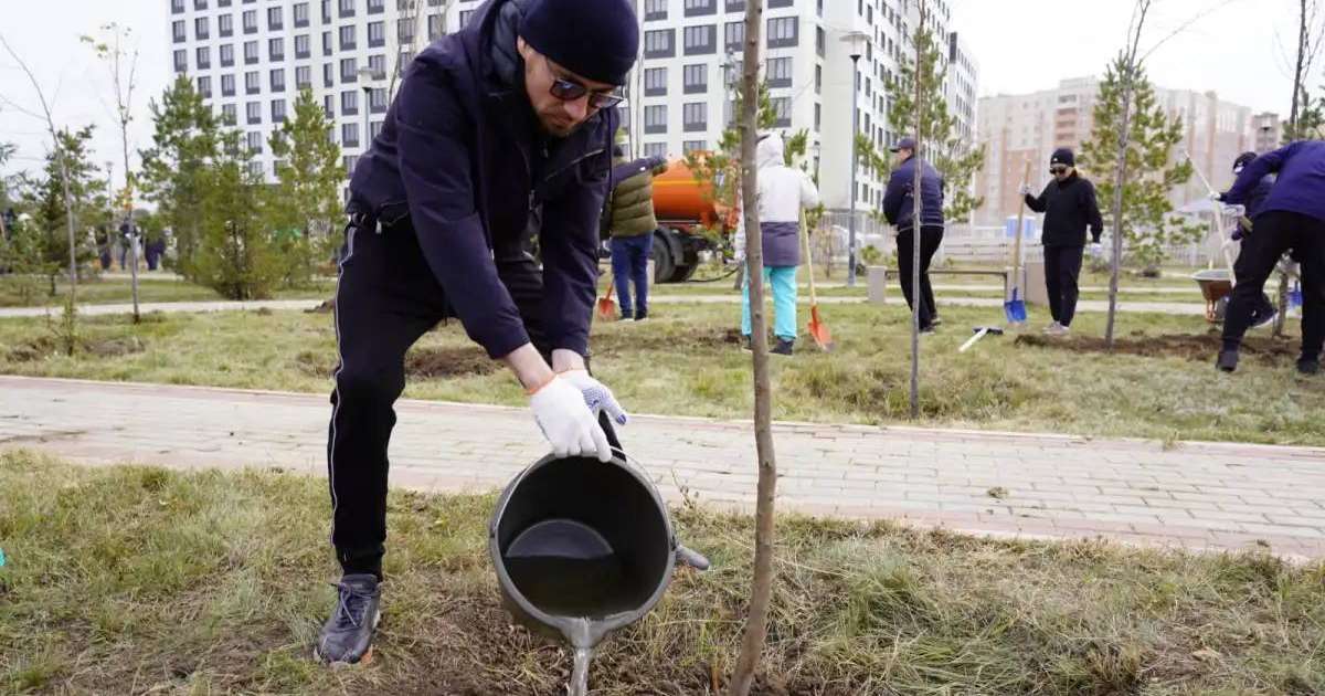 Астанадағы «Көктал» саябағында 300-ден аса түп ағаш отырғызылды