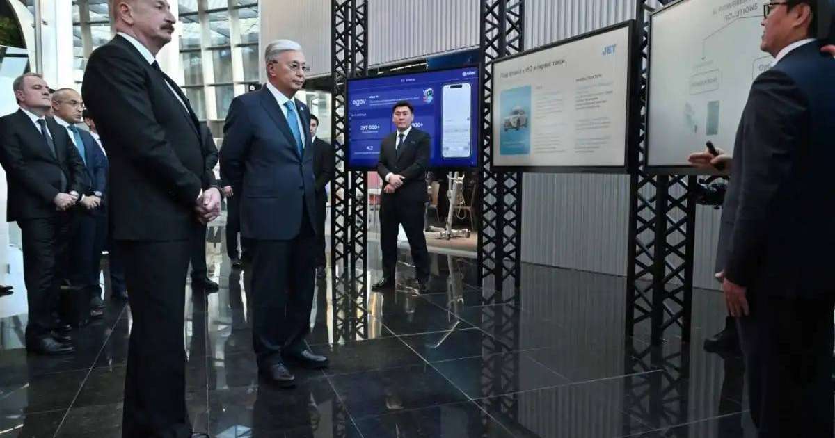 Қазақстан мен Әзербайжан президенттері Alem.AI халықаралық жасанды интеллект орталығына барды
