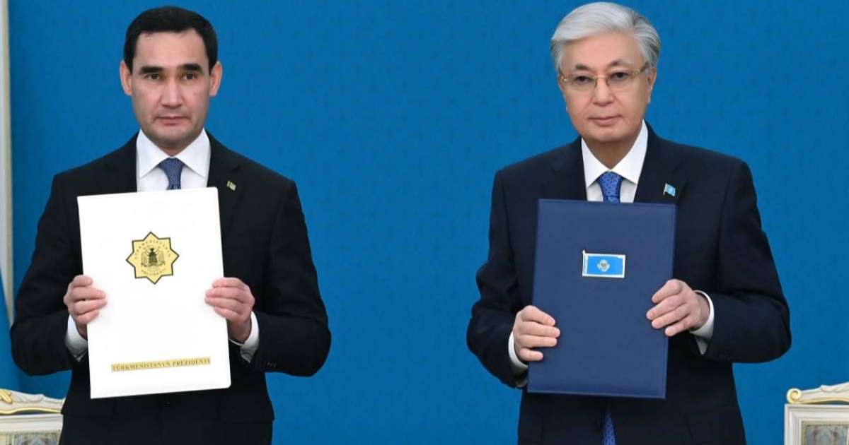 Қазақстан мен Түрікменстан бірлескен мәлімдемеге қол қойды