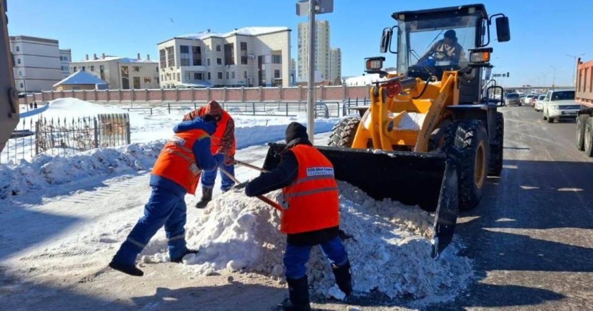 Қыс басталғалы бері Астанадан 4,8 млн текше метр қар шығарылды