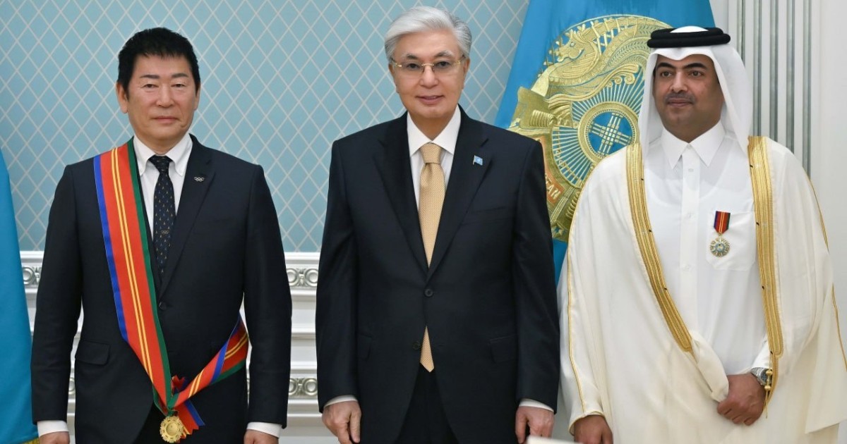 Президент халықаралық гимнастика ұйымдарының басшыларын «Достық» орденімен марапаттады