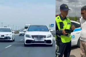 Түркістан облысында жол ережесін бұзған той кортежі анықталды (ВИДЕО)