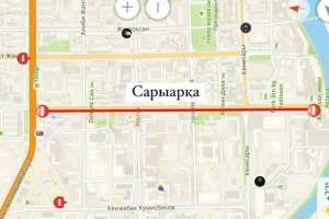 Сарыарқа даңғылының учаскесі ішінара жабылады