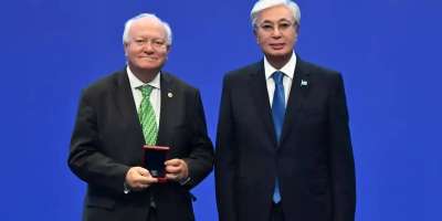 Colman Domingo and Jude Law at amfAR’s Venice Gala