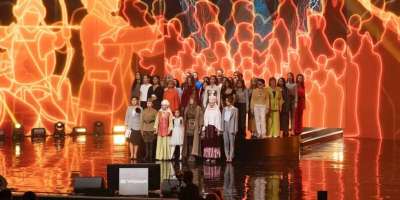 Colman Domingo and Jude Law at amfAR’s Venice Gala