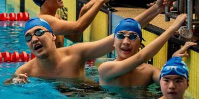 Colman Domingo and Jude Law at amfAR’s Venice Gala