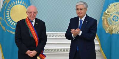 Colman Domingo and Jude Law at amfAR’s Venice Gala