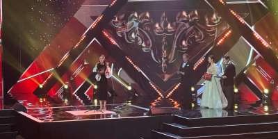 Colman Domingo and Jude Law at amfAR’s Venice Gala