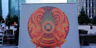 Colman Domingo and Jude Law at amfAR’s Venice Gala