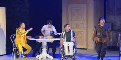 Colman Domingo and Jude Law at amfAR’s Venice Gala