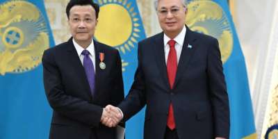 Colman Domingo and Jude Law at amfAR’s Venice Gala