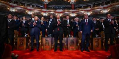 Colman Domingo and Jude Law at amfAR’s Venice Gala