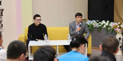 Colman Domingo and Jude Law at amfAR’s Venice Gala