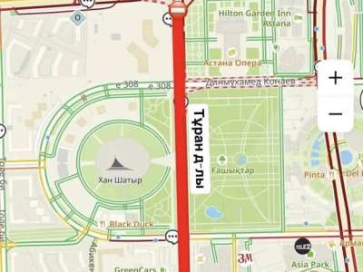 Астанада Тұран даңғылының учаскесі жөндеу жұмысына байланысты жабылады