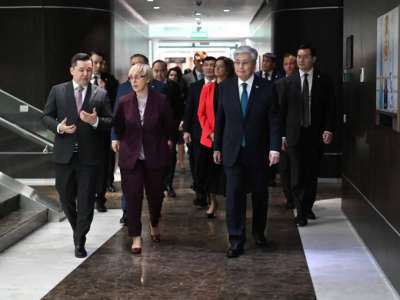 Қазақстан мен Словения президенттері Астана халықаралық қаржы орталығына барды