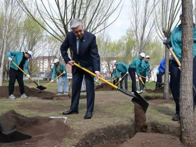 Президент Астанадағы «Жастар» саябағында ағаш екті