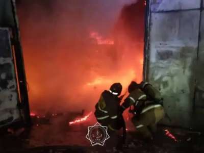 Астанада техникалық станса өртенді