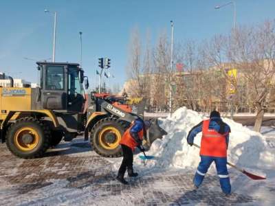 Астанадан бір түнде 32 мың текше метрден астам қар шығарылды