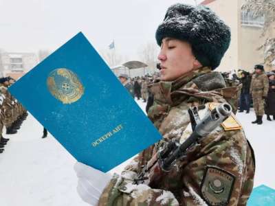 Ұлттық ұланның жас сарбаздары ант қабылдады