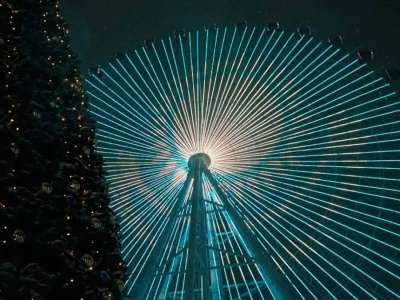 Мерекеге орай елорданың орталығы Мемлекеттік ту бейнесімен безендірілді