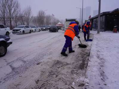Елордада қар күреуге 2,7 мыңнан астам жұмысшы жұмылдырылды