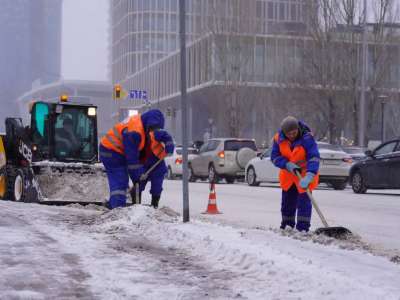 Елордадан бір түнде 30 мың текше метрден астам қар шығарылды