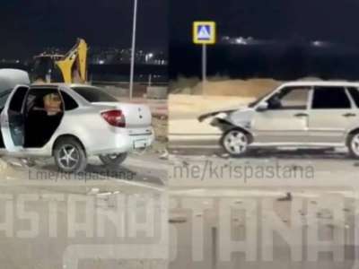 Астанада «Нұрлы жол» вокзалына барар жолда екі көлік қоршауға соғылды